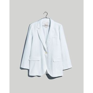 Madewell The Larsen Blazer in 100% Linen White Size XS
